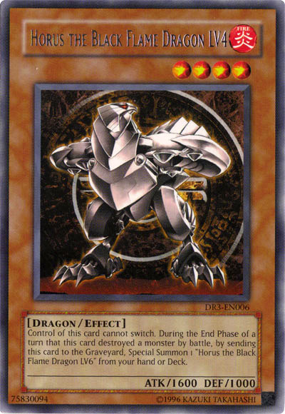 Yu-Gi-Oh! Wiki - Horus the Black Flame Dragon LV4