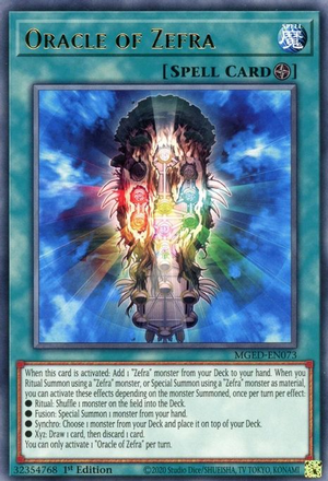 Thẻ bài Yugioh chính hãng | Oracle of Zefra | PEVO Super rare