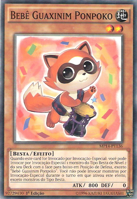 Baby Raccoon Ponpoko | Yu-Gi-Oh! Wiki | Fandom