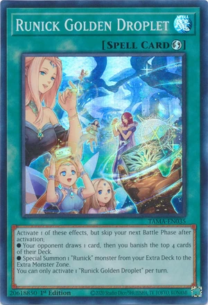 Runick Golden Droplet | Yu-Gi-Oh! Wiki | Fandom