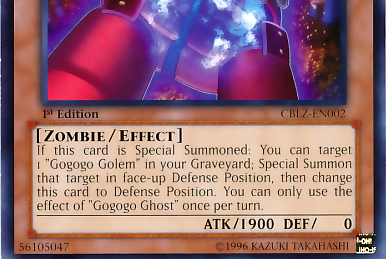 yugioh reverse trap card Number 55: Gogogo Goliath WSUP Super Rare