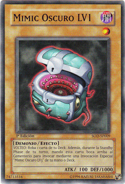 Mavin  Yugioh Dark Mimic Lv3 SOD-EN010 Rare & Ultimate Rare - 1st