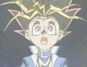 Yugi transforms into Yami Yugi