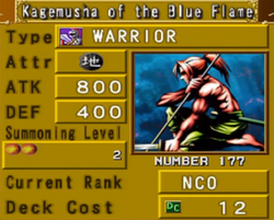 Card Gallery Kagemusha Of The Blue Flame Yu Gi Oh Wiki Fandom