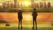 Takeru and Yusaku at sunset