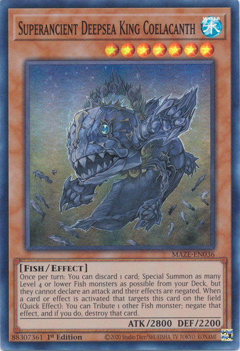 Superancient Deepsea King Coelacanth | Yu-Gi-Oh! Wiki | Fandom