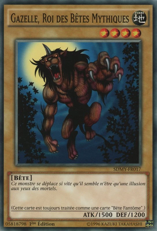 Card Errata Gazelle The King Of Mythical Beasts Yu Gi Oh Wiki Fandom