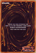 "Get Your Game On!" card offered at WC07 tournament