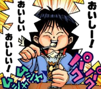 Mokuba eats the parfait