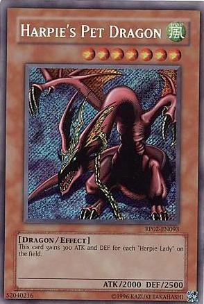 Carta Réplica Yu-Gi-Oh! Harpie's Pet Dragon - Edición Bañada En Oro, Coleccionable