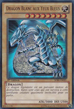 Dragon Blanc Alternatif Aux Yeux Bleus - Carte La Destinée