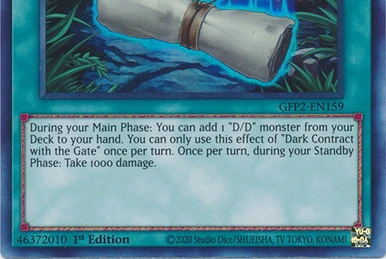 Gates Of The Dark World Yu-Gi-Oh! Dark Contract With The Gate - GFP2-EN159  Ultra Rare 1st Edition Card BEST Cards From Ghost Of