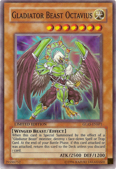 Card Errata:Gladiator Beast Octavius | Yu-Gi-Oh! Wiki | Fandom