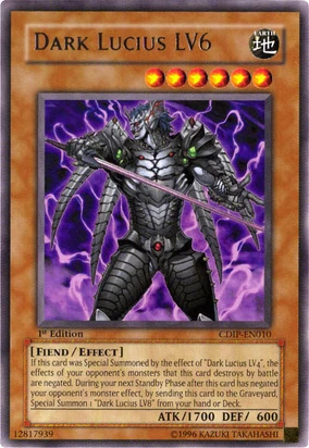遊戯王 英語版 EU CDIP 漆黒の魔王 LV6 レリーフ 1st Dark Lucius LV6 | Yu-Gi-Oh! Wiki | Fandom