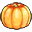 A Pumpkin Counter as it appears in Yu-Gi-Oh! Duel Arena, as it is being placed on (or removed from) "Pumprincess the Princess of Ghosts".