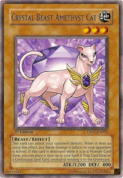 Card Gallery:Crystal Beast Amethyst Cat | Yu-Gi-Oh! Wiki | Fandom