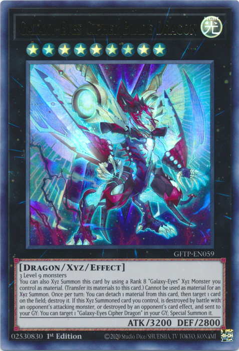 EXFO Photon Galaxy-Eyes Cipher Blade Dragon Mint card YuGiOh Super Rare