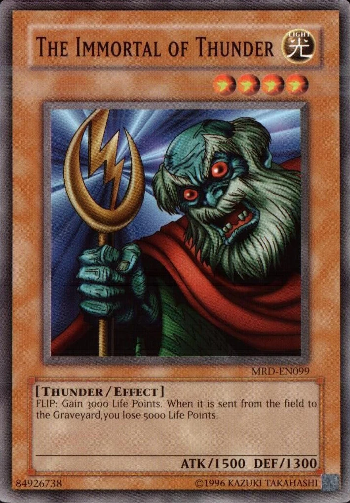 Card Errata:The Immortal of Thunder | Yu-Gi-Oh! Wiki | Fandom