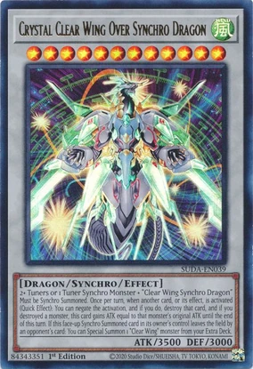 yugioh crystal wing synchro dragon deck Amazon.com: Crystal Clear Wing Synchro Dragon (Ultimate Rare) - RA04-EN059  - Ultimate Rare main image 0