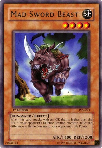Card Errata:Mad Sword Beast | Yu-Gi-Oh! Wiki | Fandom