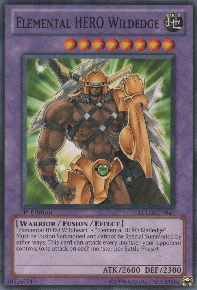 YuGiOh Elemental Hero Wildedge DR04-EN095 Dark Revelation Rare LP