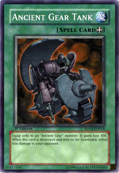 yugioh new ancient gear cards YuGiOh Structure Deck: Machine Re-Volt Common Ancient Gear Explosive SD10-EN019 main image 1