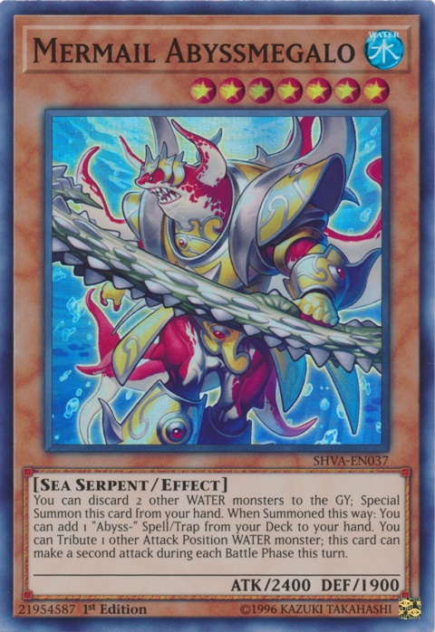 水精鱗メガロアビス 英語版 1st Mermail Abyssmegalo Mermail Abyssmegalo | Yu-Gi-Oh! Wiki | Fandom