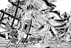 D-114 Dark Yugi faces Slifer