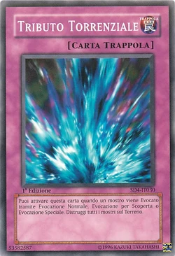 Yu-Gi-Oh! - Torrential Tribute (PGLD-EN060) - Premium Gold 1st Edition - Carta Gold Rare