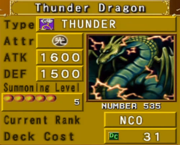 thunder dragon legacy of the duelist card list