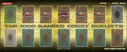 Top 1000 April 1st, 2010 - June 30th, 2010 Awarded to qualified players who completed their COSSY registration by September 26th, 2010.