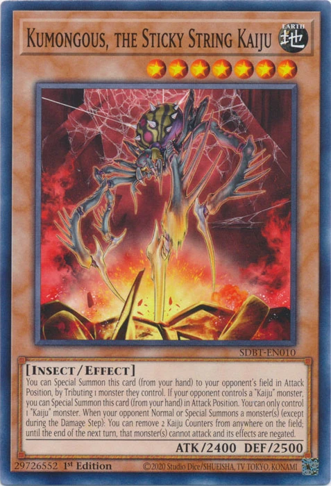 Card Errata:Kumongous, the Sticky String Kaiju | Yu-Gi-Oh! Wiki