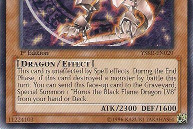 YuGiOh! Horus The Black Flame Dragon LV4 - SOD-EN006 1st Ed Rare