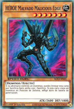 Card Gallery:Evil HERO Malicious Edge | Yu-Gi-Oh! Wiki | Fandom