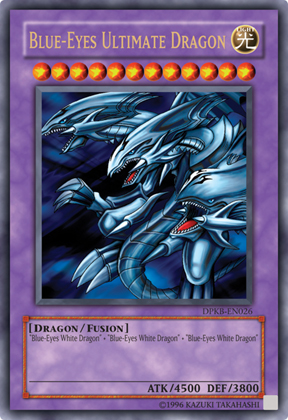Played YuGiOh Blue-Eyes White Dragon First Edition Card LCKC-EN001 Original Art 