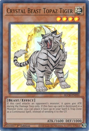Crystal Beast Topaz Tiger | Yu-Gi-Oh! Wiki | Fandom