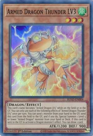 YU-GI-OH! ARMED DRAGON THUNDER LV3 / DRAGO ARMATO TUONO LV3 BLVO-EN004  SUPER