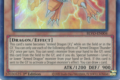 Yu-Gi-Oh Armed Dragon thunder Lv7 + Lv5 + Lv3 +6 spell cards