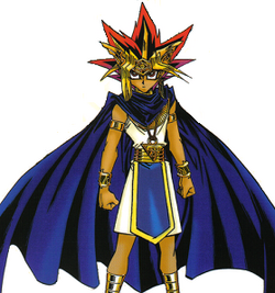 Yugi deck, anime, atem, cards, gold, pharaon, yami, yugioh, HD