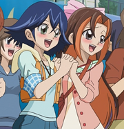 Summer and Jen admiring Nelson.