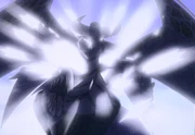 Durch die Fusion der drei ägyptischen Götter entsteht der Schöpfer des Lichts, der Zorc und Yami Bakura endgültig vernichtet