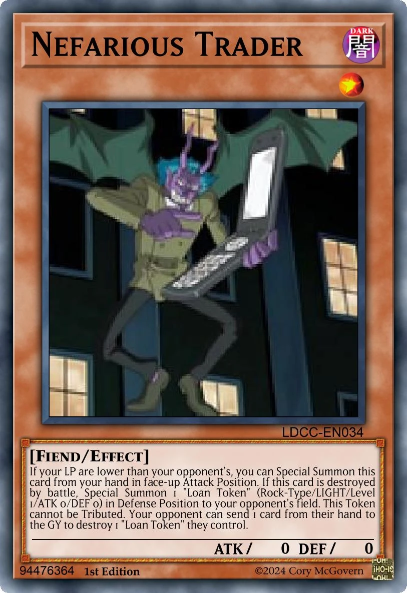 Nefarious Trader (Card)/(Custom) | Yu-Gi-Oh! Custom Think Tank Wiki | Fandom
