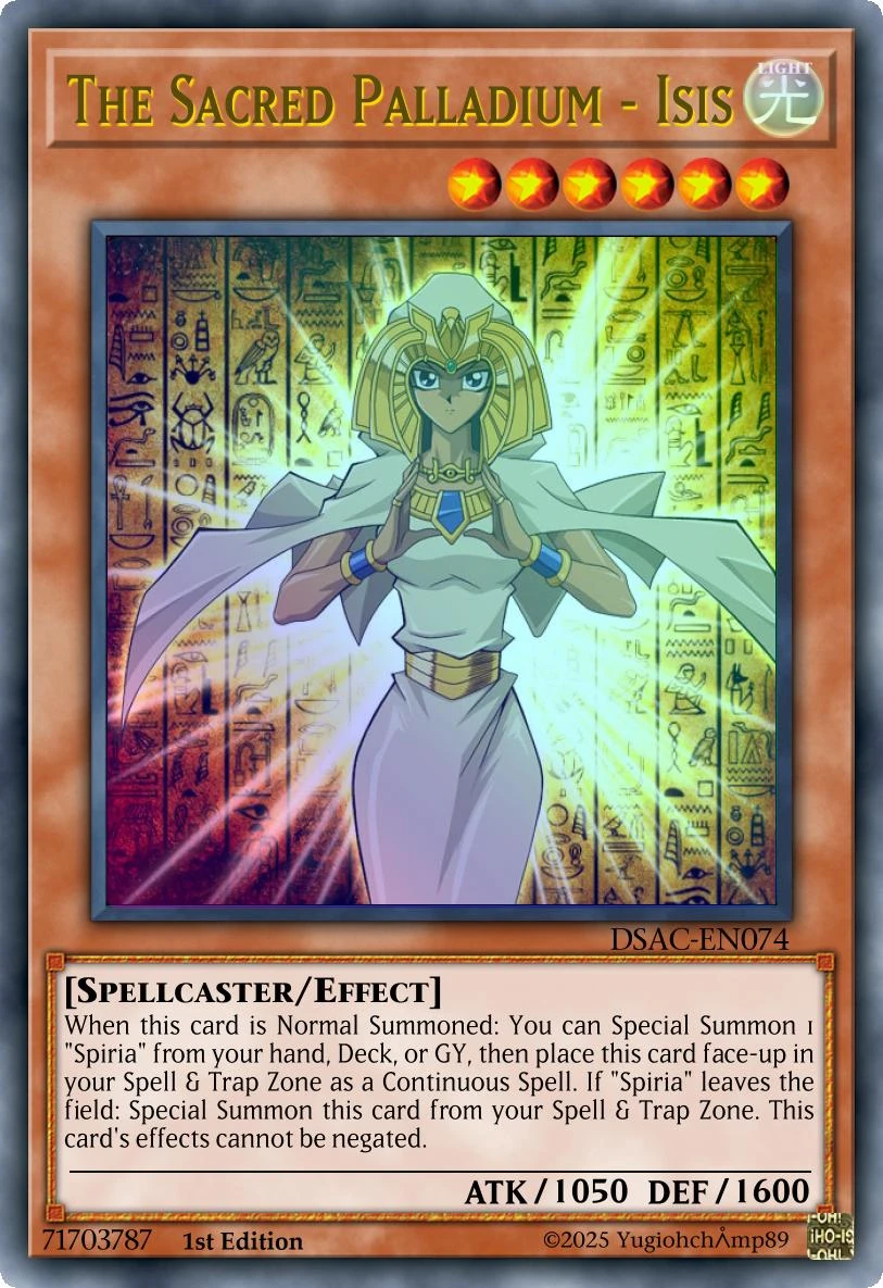 The Sacred Palladium - Isis (Card)/(Custom) | Yu-Gi-Oh! Custom Think Tank  Wiki | Fandom
