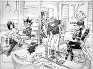 Yugi, Téa, Joey, Kaiba, Mokuba y Aigami por Kagami