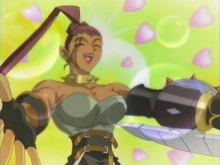 Tania usando sus encantos con Bastion durante su Duelo.