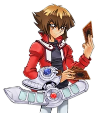 Jaden Yuki con su Disco de Duelo.