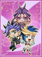 Yuto, Yugo y Yuri chibis