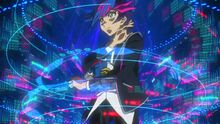 Yusaku conectándose a ENLACE VRAINS