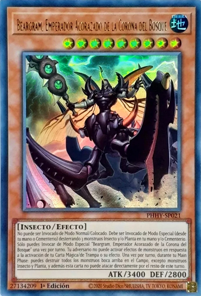 Carta Yu-Gi-Oh! Corona, Emperador De La Bosque PHHY-EN021 - Ultra Raro, 1ª Edición