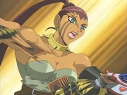 Tania roba una carta.